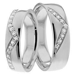 Diamond His and Her Wedding Ring Sets