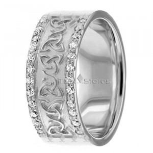 Diamond Trinity Knot Irish Celtic Wedding Ring CL285078