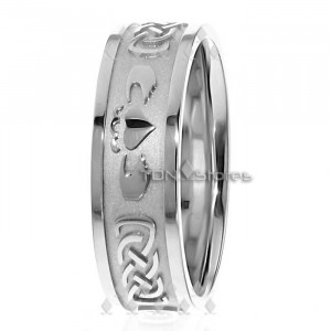 Claddagh Celtic Knot Irish Wedding Bands Rings CL285098