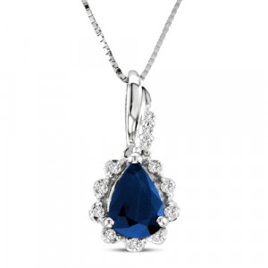 Bree Diamond and Blue Sapphire Pendant