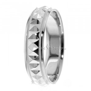 Vertical V`s Shiny Wedding Ring DC288092