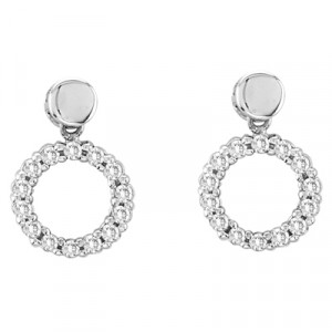 Ulrike Diamond Circle Earrings 0.50 Ctw. 14K Gold