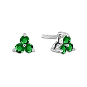 Rhonda Emerald Stud Earrings