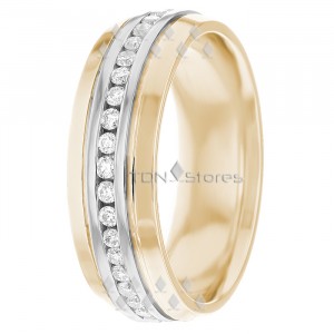 Galen Tension Setting 4mm Wide Diamond Wedding Ring 0.15 Ctw. - TDN Stores