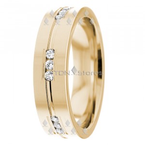 Channel Setting 3 Section Wedding Bands DW289308