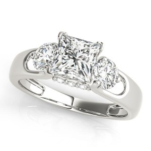 Princess Cut Three Stone Diamond Engagement Ring E2835500