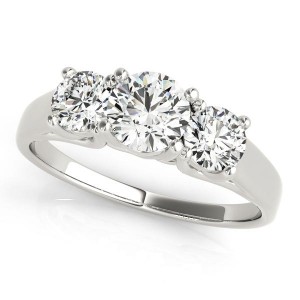 Three Stone Round Diamond Engagement Ring E2835508