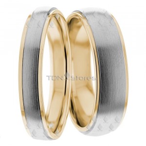 Arcangelo 6.00mm and 4.00mm Wide, His and Hers Wedding Bands