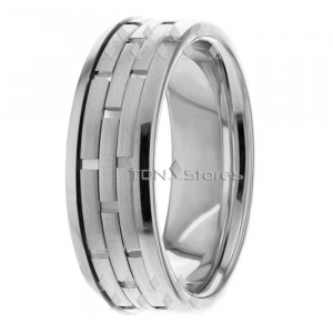Watch Insired White Gold Wedding Bands HM287064
