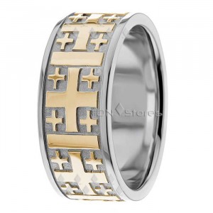 Two Tone Religious Wedding Bands RR282555