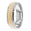 Hammered Multi Toned Wedding Ring DC288044