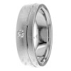 Brush Finish Diamond Wedding Band Ring DW289169