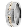 Braided Two Tone Diamond Wedding Ring DW289193