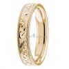 Hand Carved Yellow Gold Wedding Ring