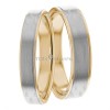Yellow & White Gold Vasili 6mm and 4mm Wide, Matching Wedding Ring Set