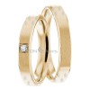 Yellow Gold Rhodes 4mm Wide, Diamond Wedding Ring Set 0.03 Ctw