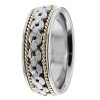 Twisted Rope Two Tone Wedding Ring HM281793