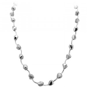 Sterling Silver Designer Style Beaded Station Necklace