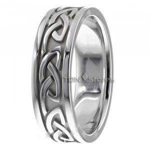 Modern Design Celtic Wedding Bands Comfort Fit CL285089