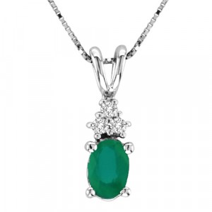 Abbie Emerald and Diamond Pendant