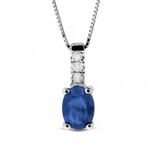 Daniela Diamond and Blue Sapphire Pendant
