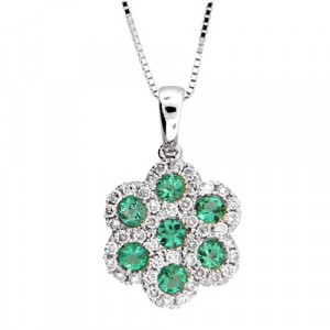 Kimberly Emerald and Diamond Pendant