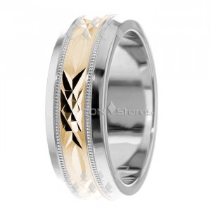 X`s Design Milgrain Wedding Ring DC288135