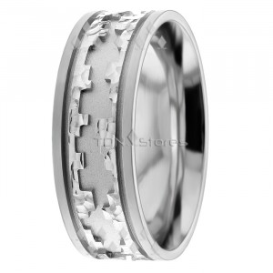 Hammered and Carved  Wedding Bands  DC288410