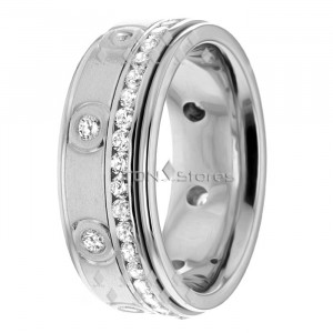 Men's Diamond Wedding Ring White Gold DW289071