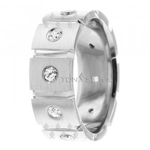 Men's Diamond Wedding Ring White Gold DW289186