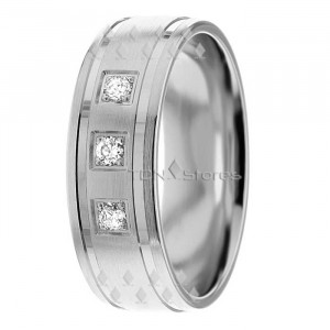 Balthazar 7mm Wide Diamond Wedding Ring 0.09 Ctw.