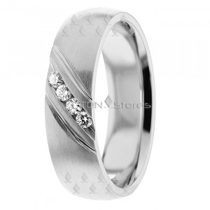 Side Channel Low Dome Wedding Ring DW289301
