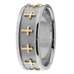 Christina 7mm Wide Christian Wedding Ring 