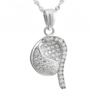 Sterling Silver White Cubic Zirconia Charm Pendant