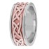 Rose & White Celtic Knot Wedding Ring