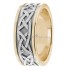 Celtic Knot Wedding Bands Yellow & White