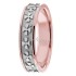 Rose and White Gold Clover Wedding Ring CL285137