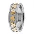 Clover Shamrock Two Tone Wedding Bands CL288229