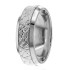Beveled Edge Mixed Line Wedding Ring DC288090