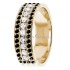 Yellow Gold Black & White Diamond Wedding Ring DW289203BD