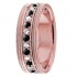 Black & Clear Diamond Wedding Ring Rose Gold DW289214BCD