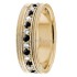Black & Clear Diamond Wedding Ring Yellow Gold DW289214BCD