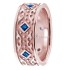 Blue Sapphire Wedding Ring Rose Gold DW289228