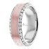 All Around Diamond Rose and White Gold Wedding Bands DW289251