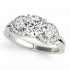 Three Stone Diamond Engagement Ring White Gold