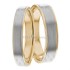 Yellow & White Gold Vasili 6mm and 4mm Wide, Matching Wedding Ring Set