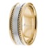 Yellow and White Gold Wedding Bands Rope Design HM287030