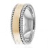 Two Tone Rope Design Wedding Bands HM287062