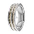 Soft Square Twisted Rope Wedding Bands HM287065