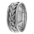 Comfort Fit Braided White Gold Wedding Bands HM287169